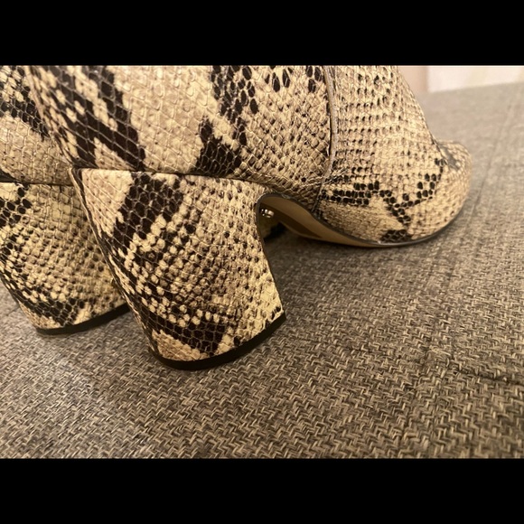 Sam Edelman Snake Print Block Heel Booties - Picture 7 of 9